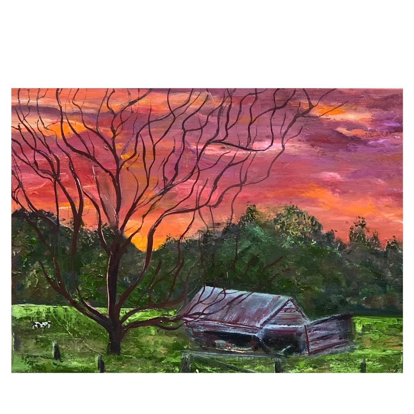 ONCE UPON A TIME IN BELLO — Oil on canvas. Painting by Dubravka Sabljak.