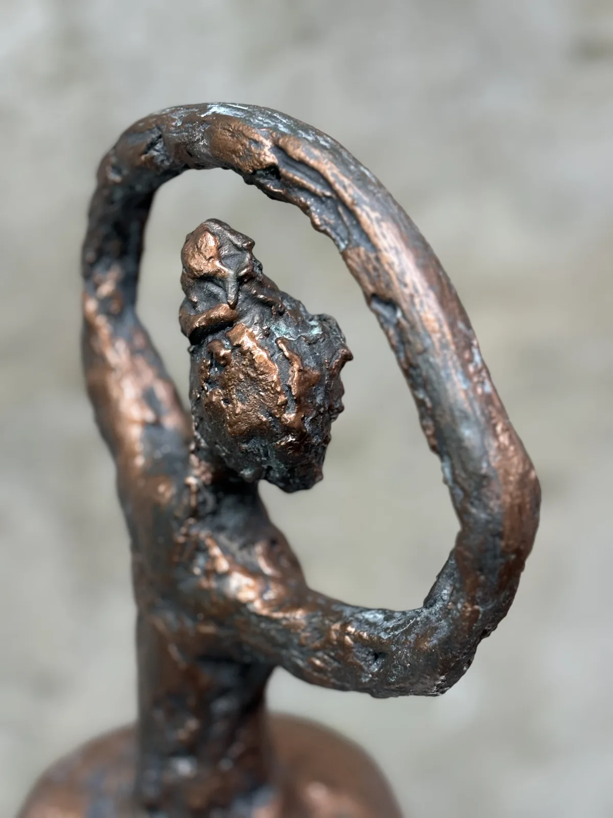 TINY DANCER — Mixed media with bronze Coating and patina, 50cm x 20cm. Ceramic work by Dubravka Sabljak. View 1 of 5.