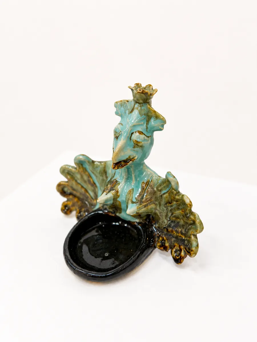 CHICKEN JOE — Stoneware, 15cm x 10cm. Ceramic work by Dubravka Sabljak. View 2 of 3.