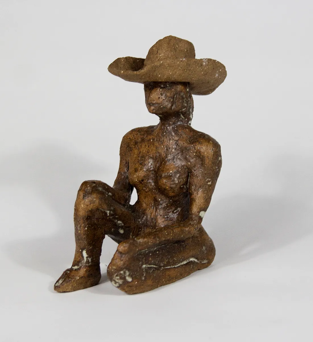 THE COWGIRL — Stoneware, 20cm x 20cm. Ceramic work by Dubravka Sabljak. View 2 of 2.