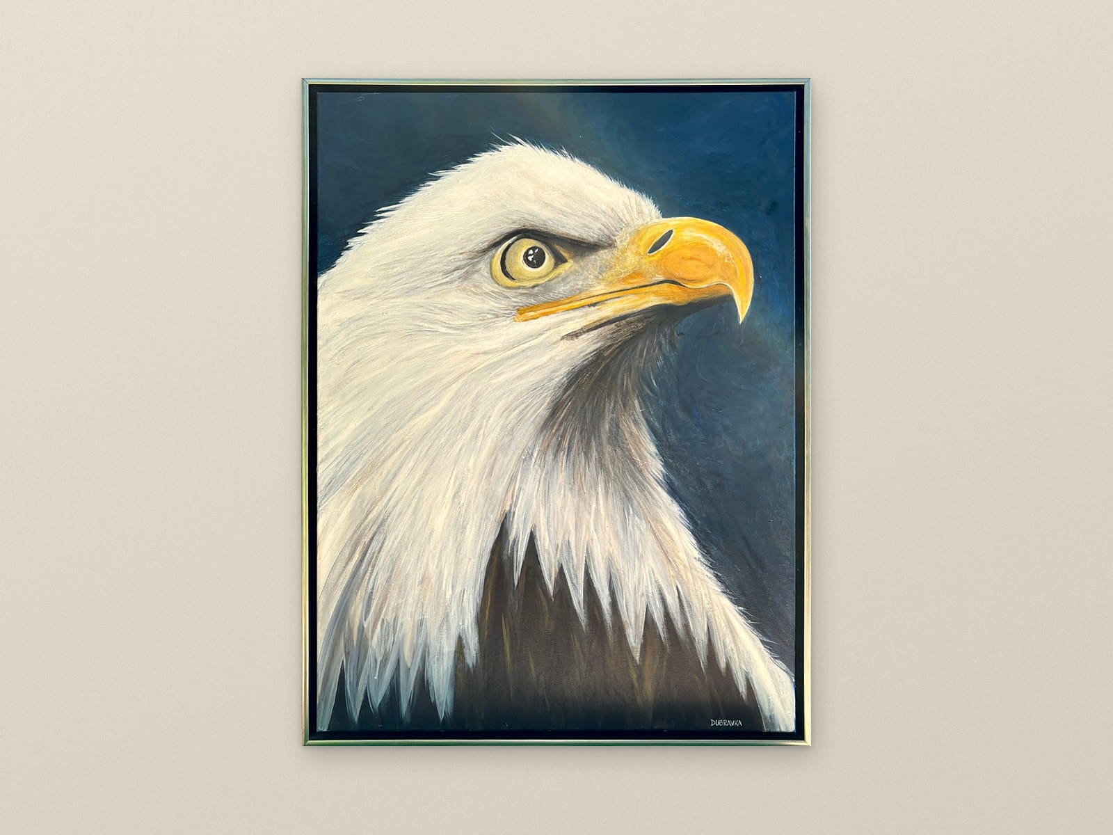 FEARLESS — Oil on canvas, 106cm x 81cm. Painting by Dubravka Sabljak. View 2 of 2.