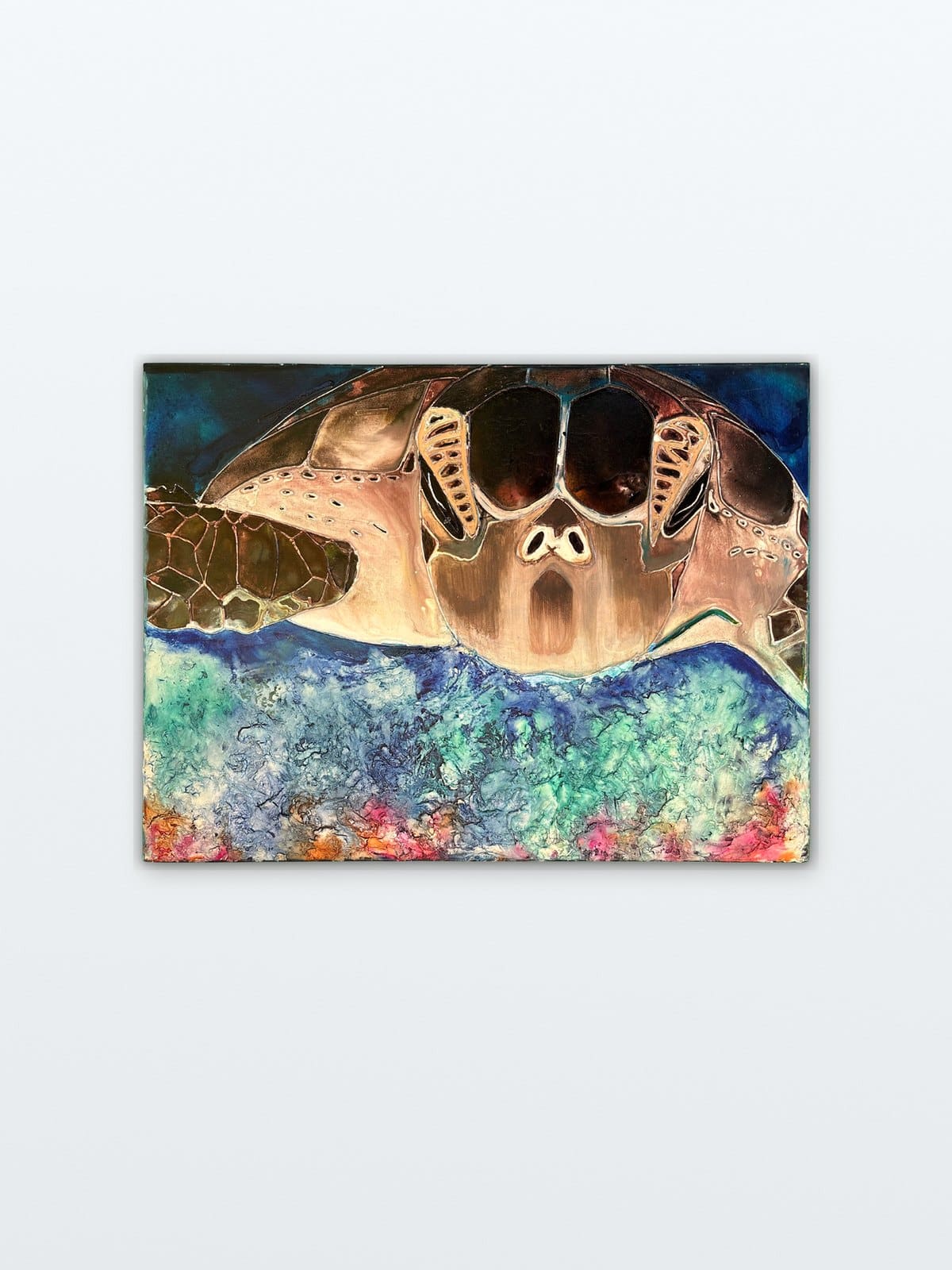 IN THE DEEP — Acrylic on canvas, 121cm x 91cm. Painting by Dubravka Sabljak. View 2 of 2.