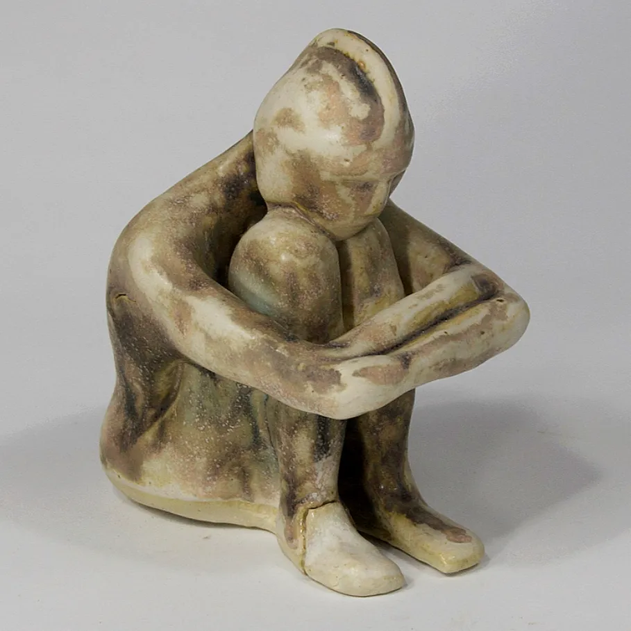 INNER REFLECTION — Stoneware, 15cm x 10cm. Ceramic work by Dubravka Sabljak. View 3 of 3.