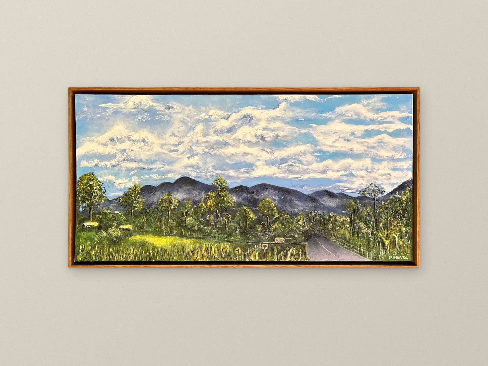 OLD MAN DREAMING — Oil on canvas, 105cm x 54cm. Painting by Dubravka Sabljak. View 2 of 2.