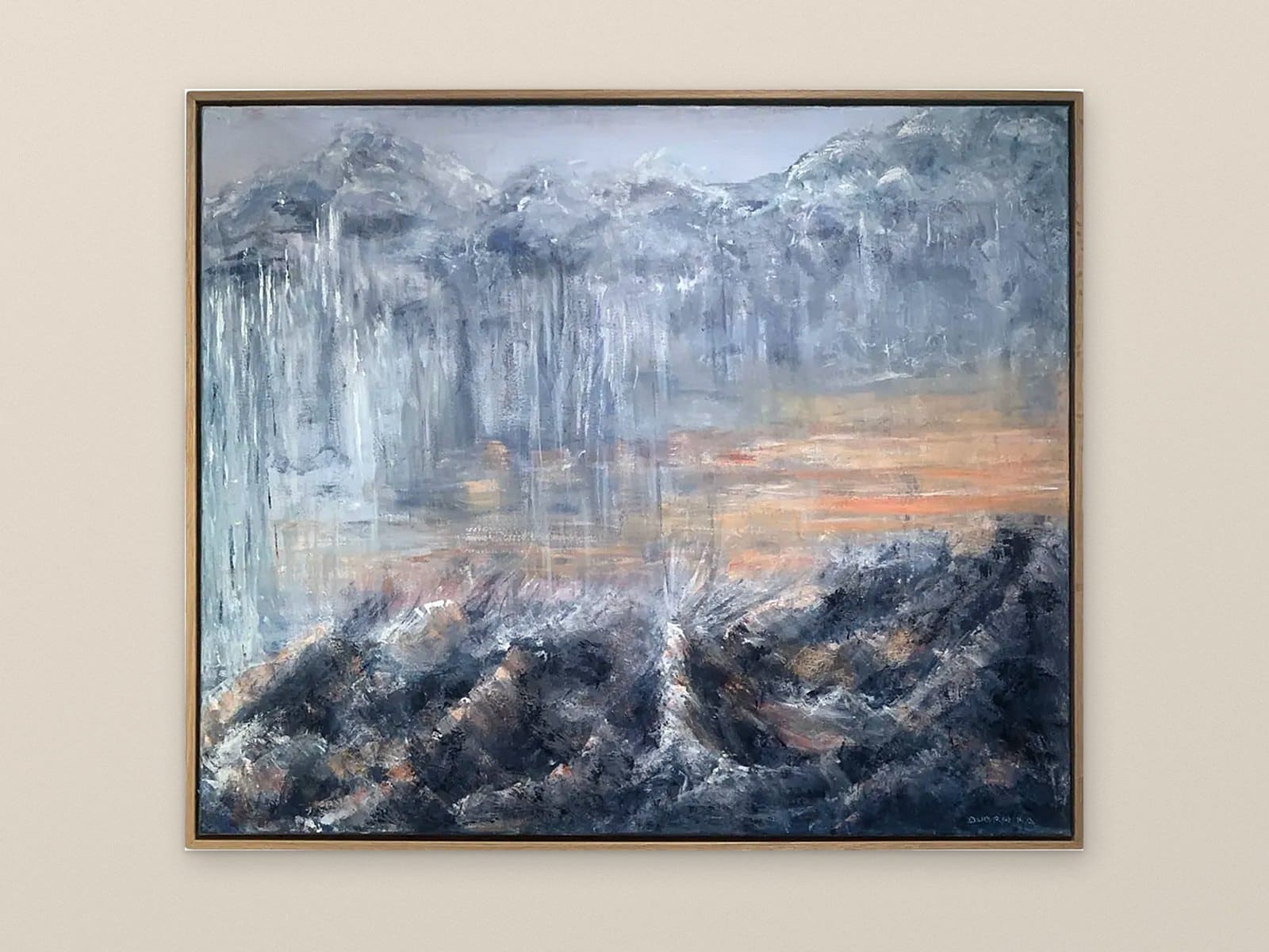 SHINING AMIDST THE STORM — Oil on canvas, 94cm x 79cm. Painting by Dubravka Sabljak. View 2 of 2.