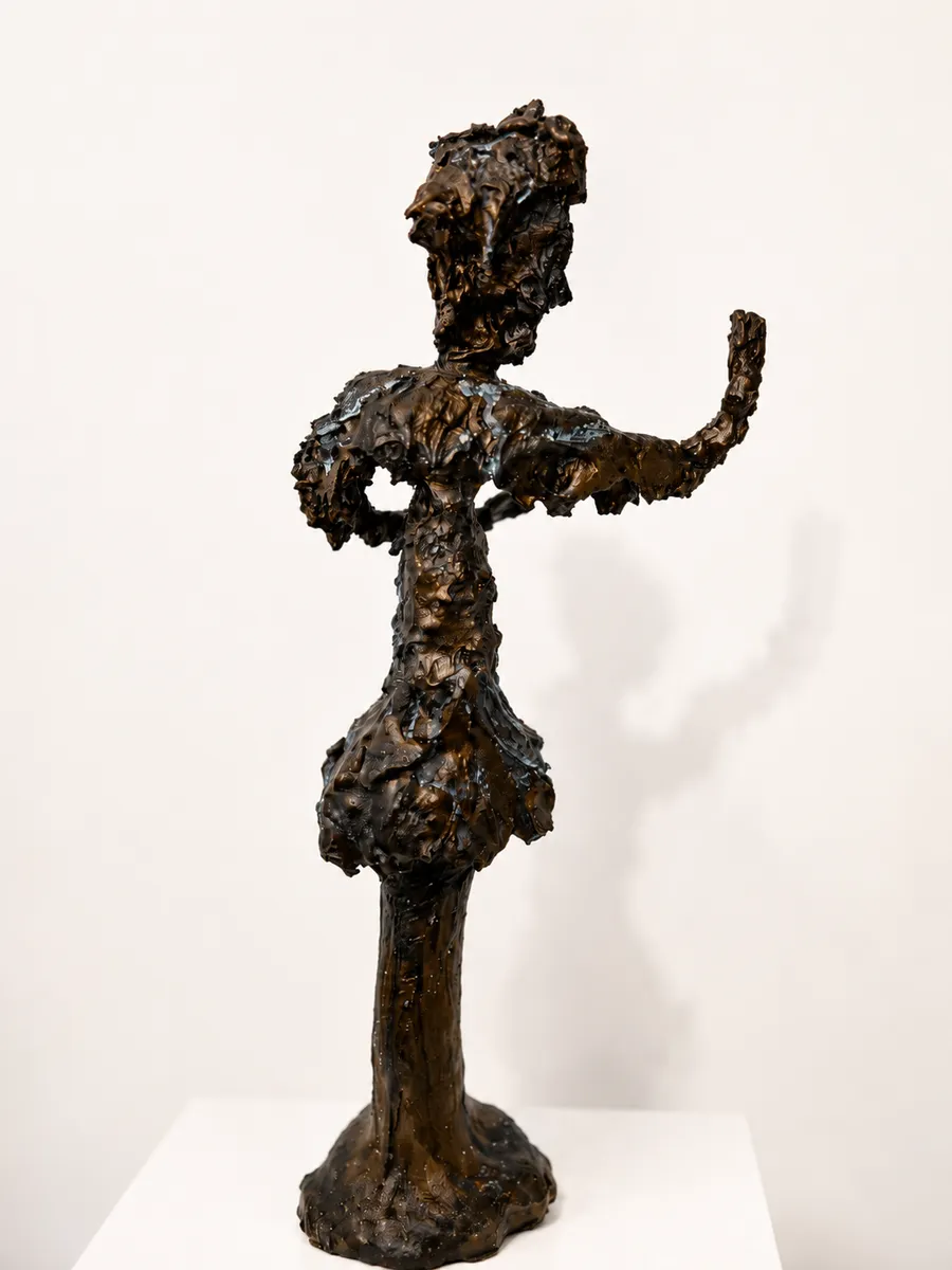 THE MAGICIAN — Plaster with bronze Coating and patina, 65cm x 25cm. Ceramic work by Dubravka Sabljak. View 4 of 4.