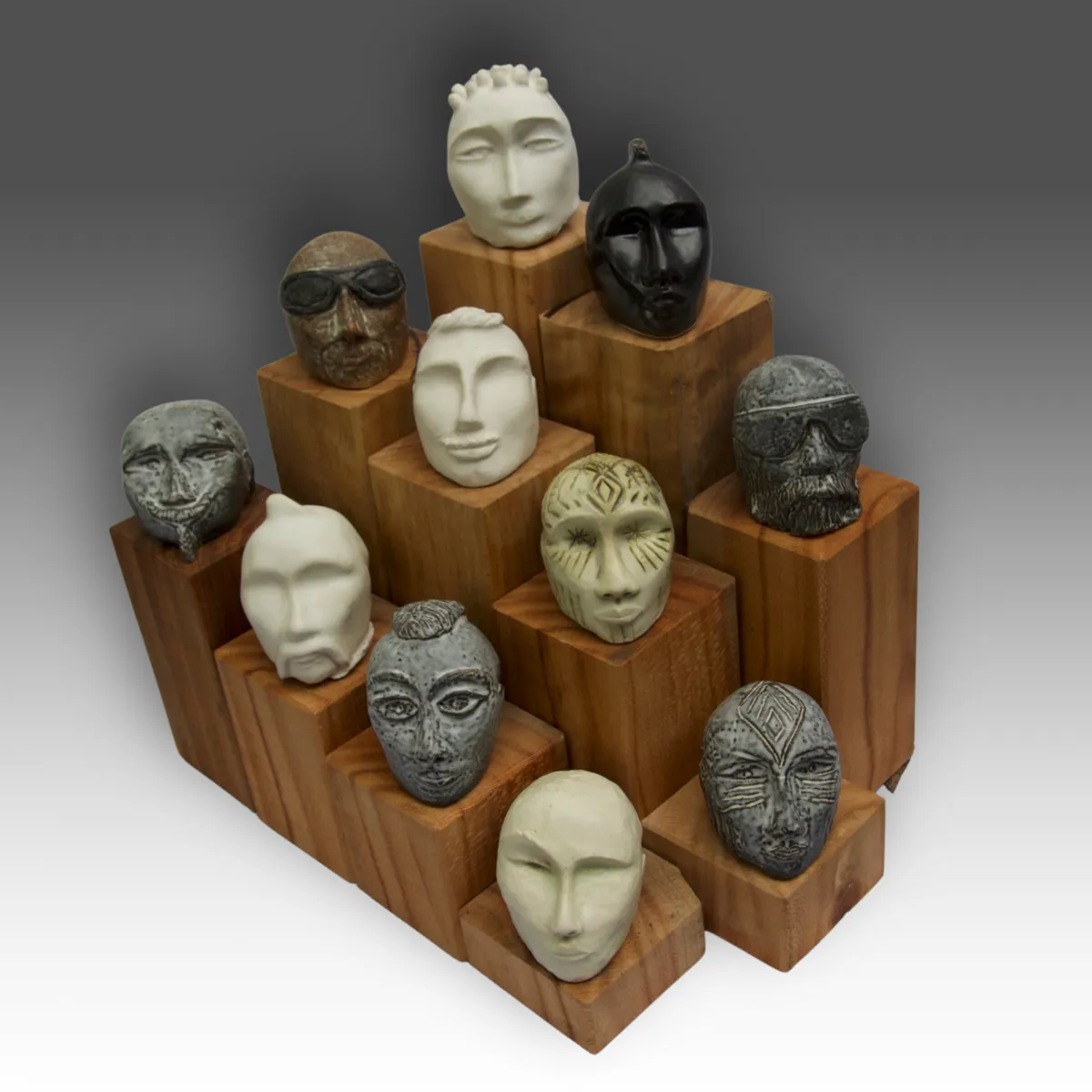 THEATRE OF SELF — Stoneware. Ceramic work by Dubravka Sabljak. View 2 of 2.