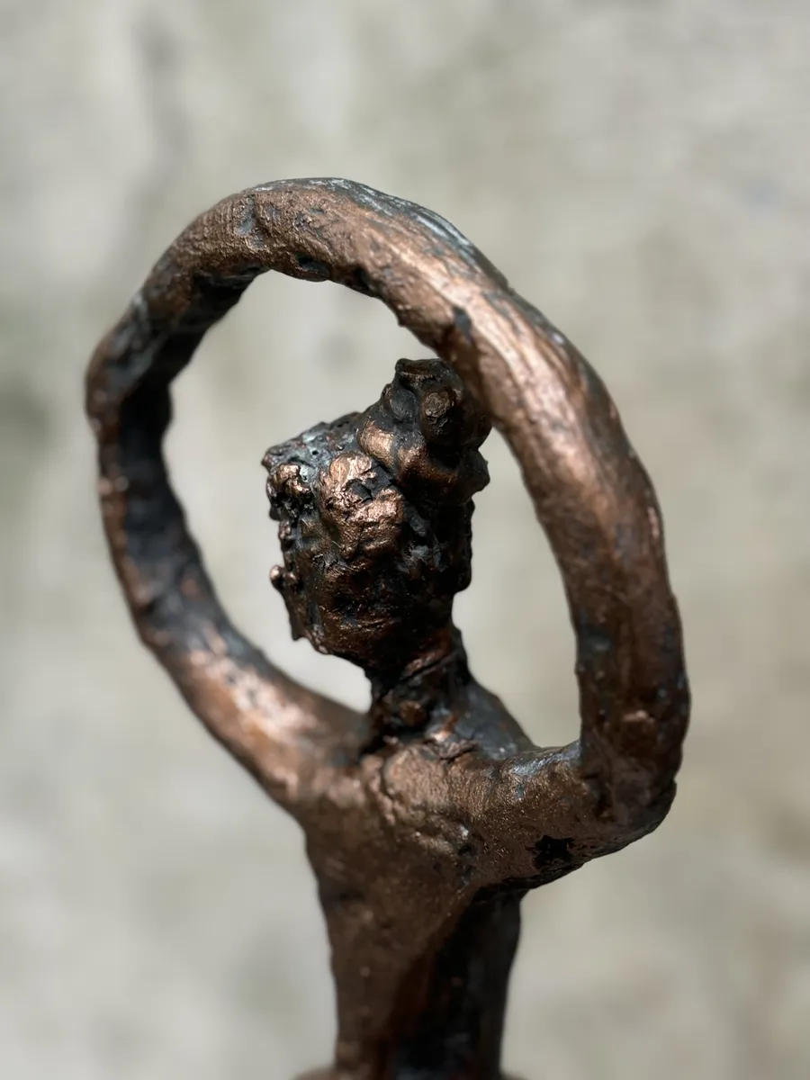 TINY DANCER — Mixed media with bronze Coating and patina, 50cm x 20cm. Ceramic work by Dubravka Sabljak. View 2 of 5.