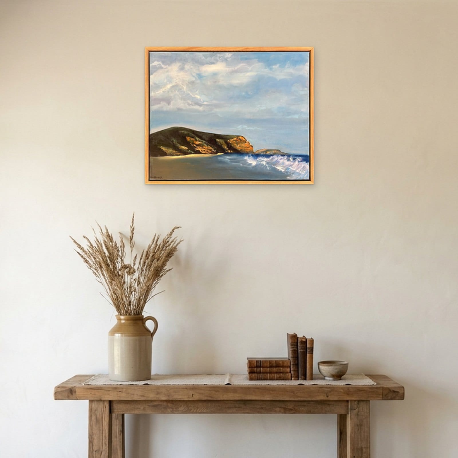 EDGE OF GUMBAYNGGIRR — Oil on canvas, 54cm x 44cm. Painting by Dubravka Sabljak. View 1 of 2.