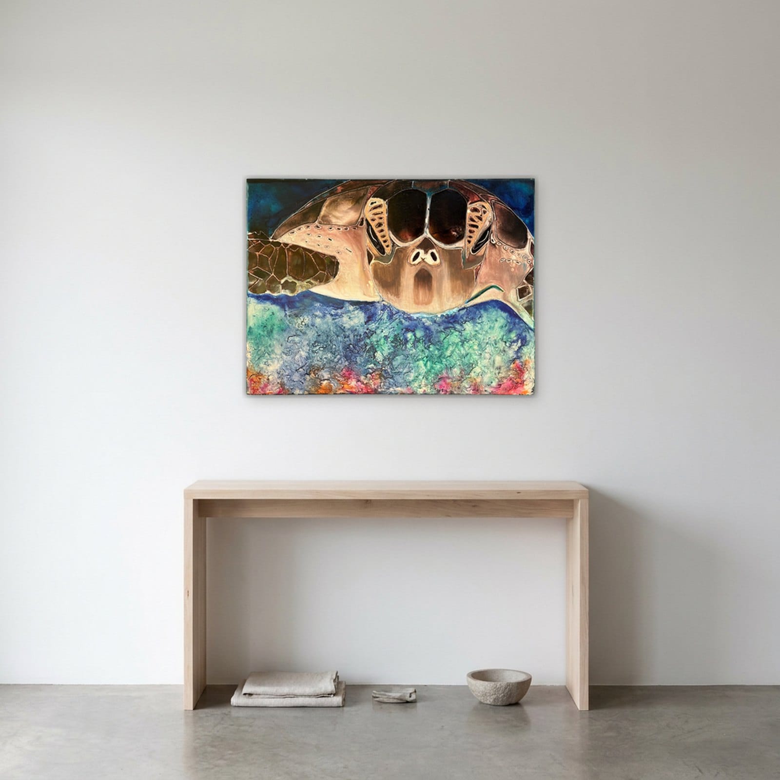 IN THE DEEP — Acrylic on canvas, 121cm x 91cm. Painting by Dubravka Sabljak. View 1 of 2.