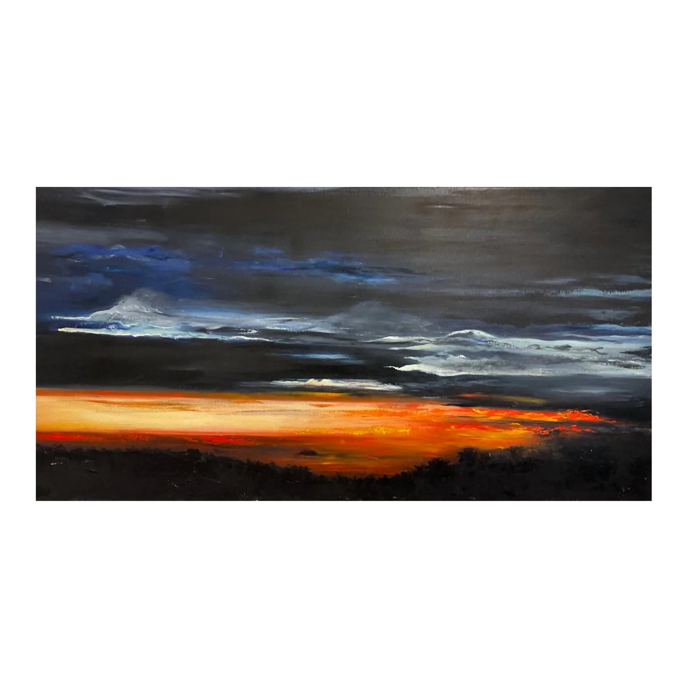 AWAKENING OF SOLITUDE ISLAND — Acrylic on canvas, 121cm x 91cm. Painting by Dubravka Sabljak. View 1 of 2.