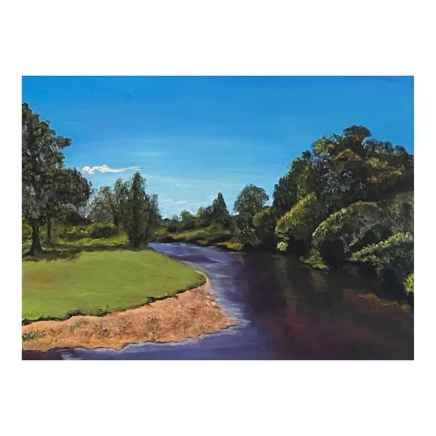 BELLO RIVER — Oil on canvas, 64cm x 54cm. Painting by Dubravka Sabljak.
