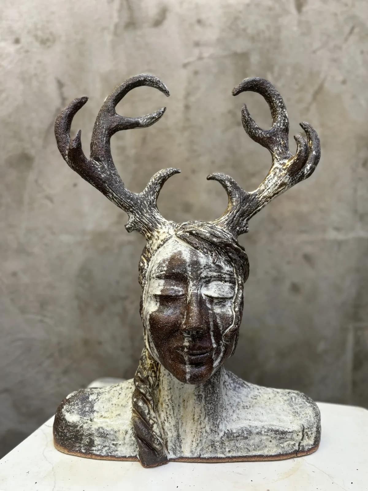 CROWNED IN NATURE — Stoneware. Ceramic work by Dubravka Sabljak. View 1 of 3.