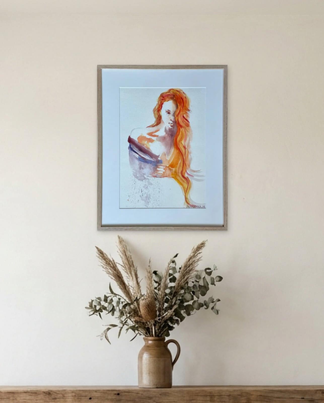 GENTLE FLAME — Watercolour on pape, 38cm x 49cm. Painting by Dubravka Sabljak. View 1 of 2.