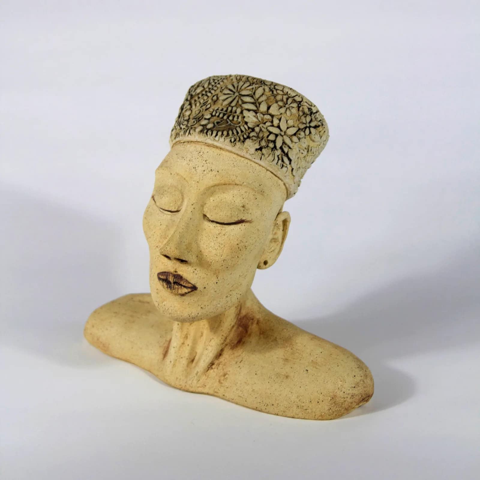 MAWU - GODDESS OF CREATION — Stoneware, 30cm x 30cm. Ceramic work by Dubravka Sabljak. View 1 of 3.