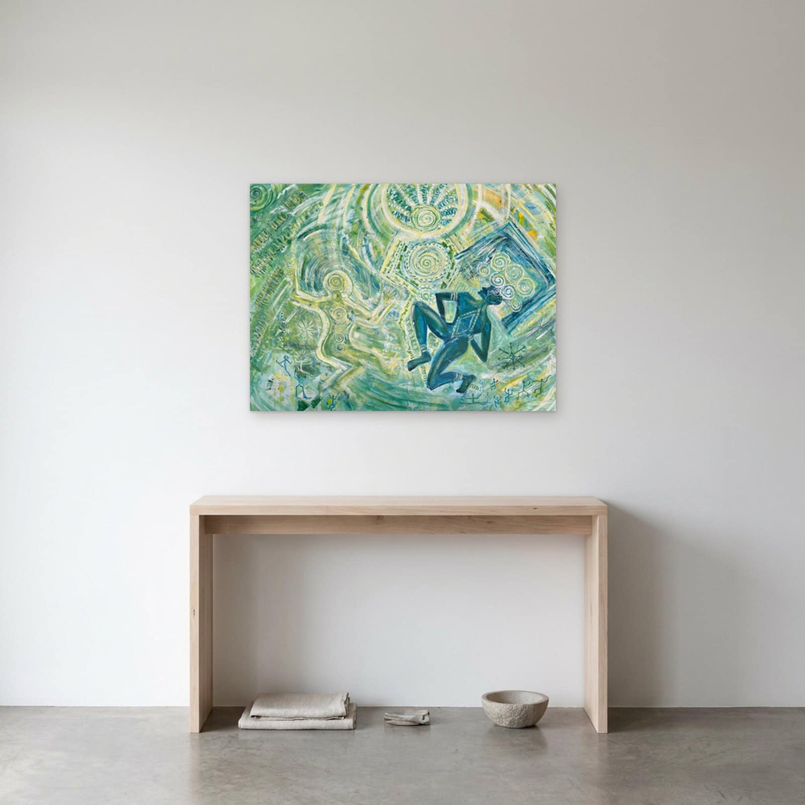 RHYTHM N ROOTS — Acrylic on canvas, 121cm x 91cm. Painting by Dubravka Sabljak. View 1 of 2.