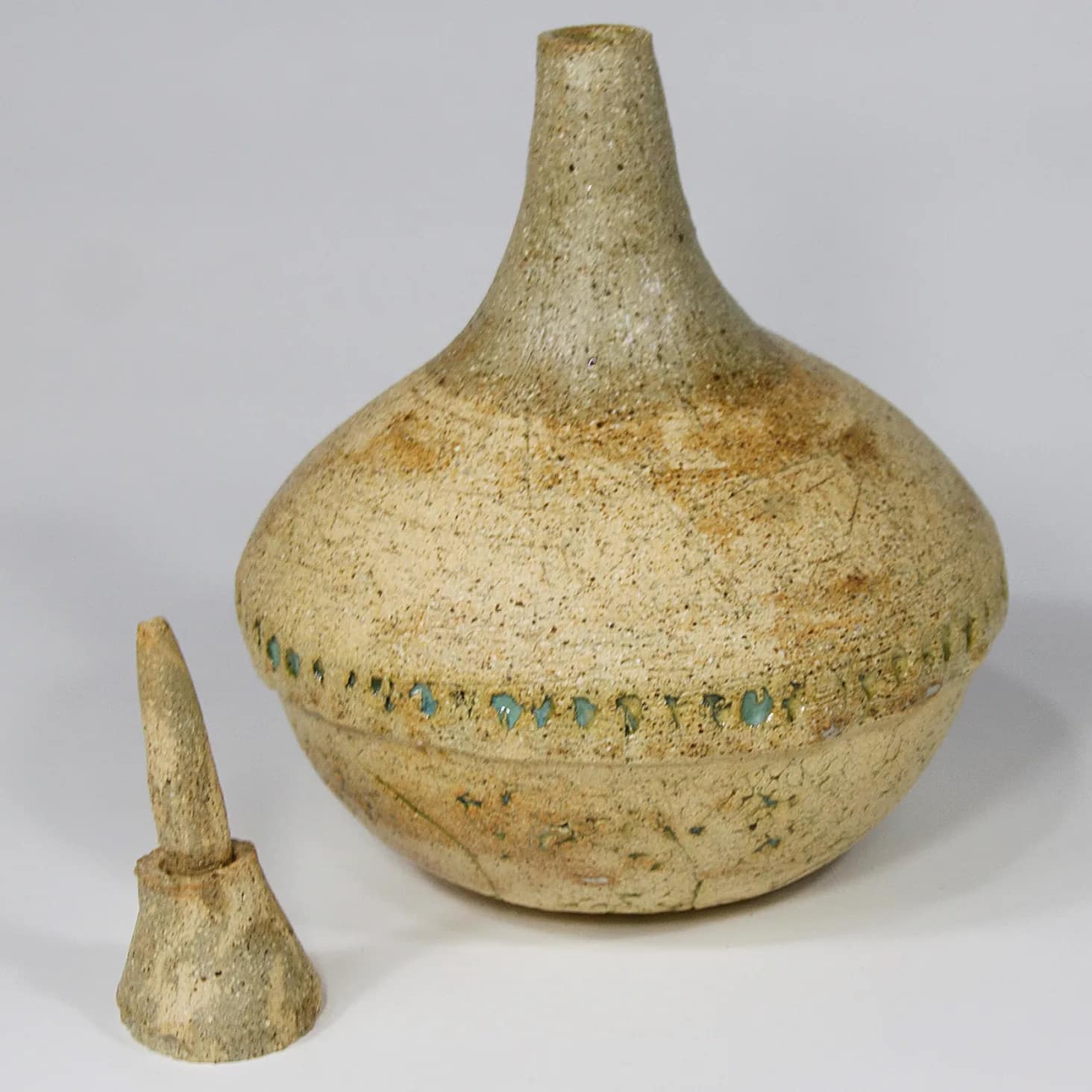 THE MAGIC BOTTLE — Stoneware, 23cm x 23cm. Ceramic work by Dubravka Sabljak. View 1 of 2.