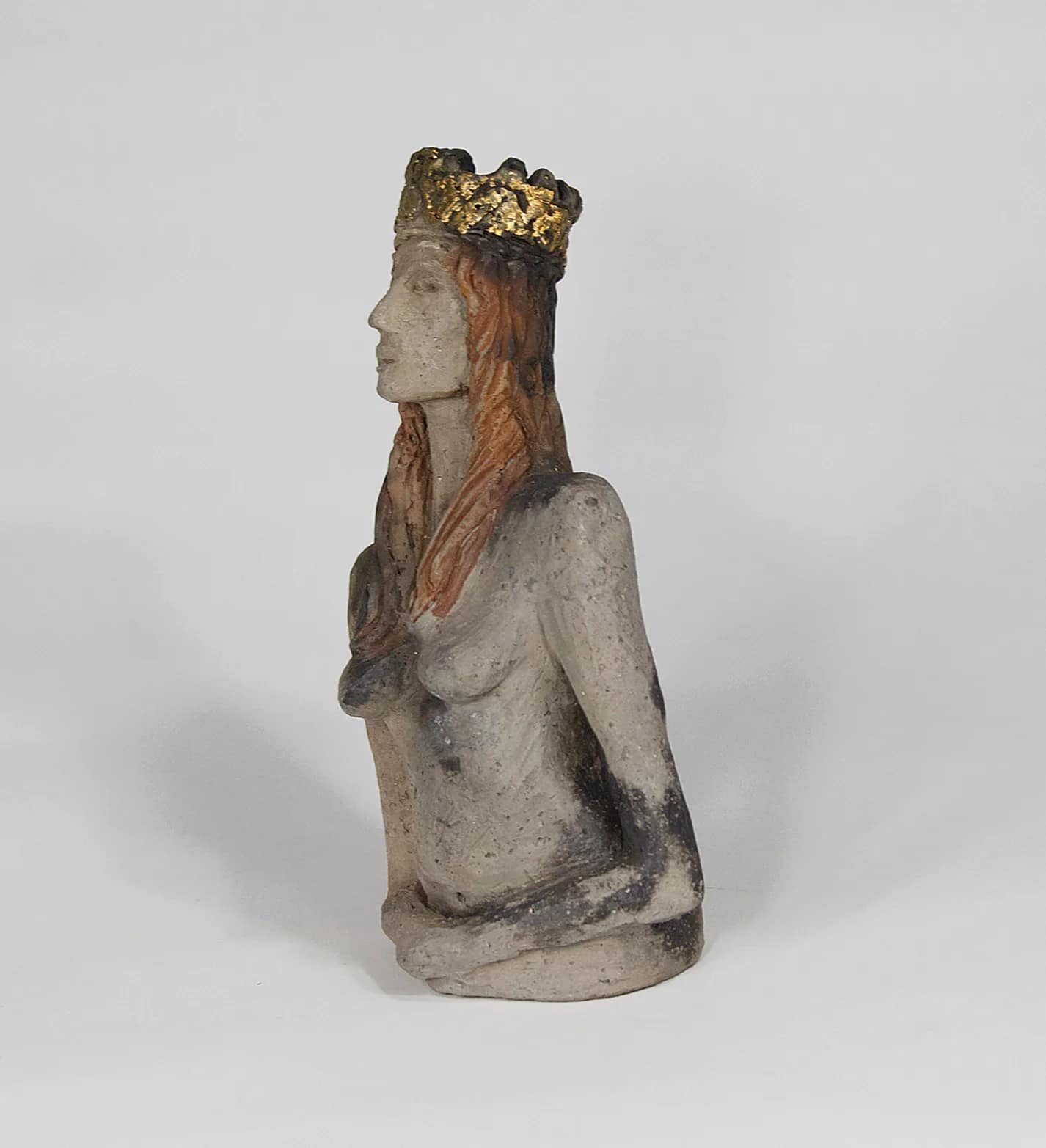 THE QUEEN — Stoneware, 25cm x 15cm. Ceramic work by Dubravka Sabljak. View 1 of 3.