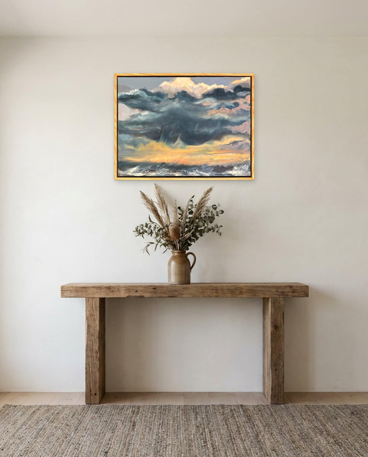 WIND SWEPT SEA — Oil on canvas, 64cm x 50cm. Painting by Dubravka Sabljak. View 1 of 2.